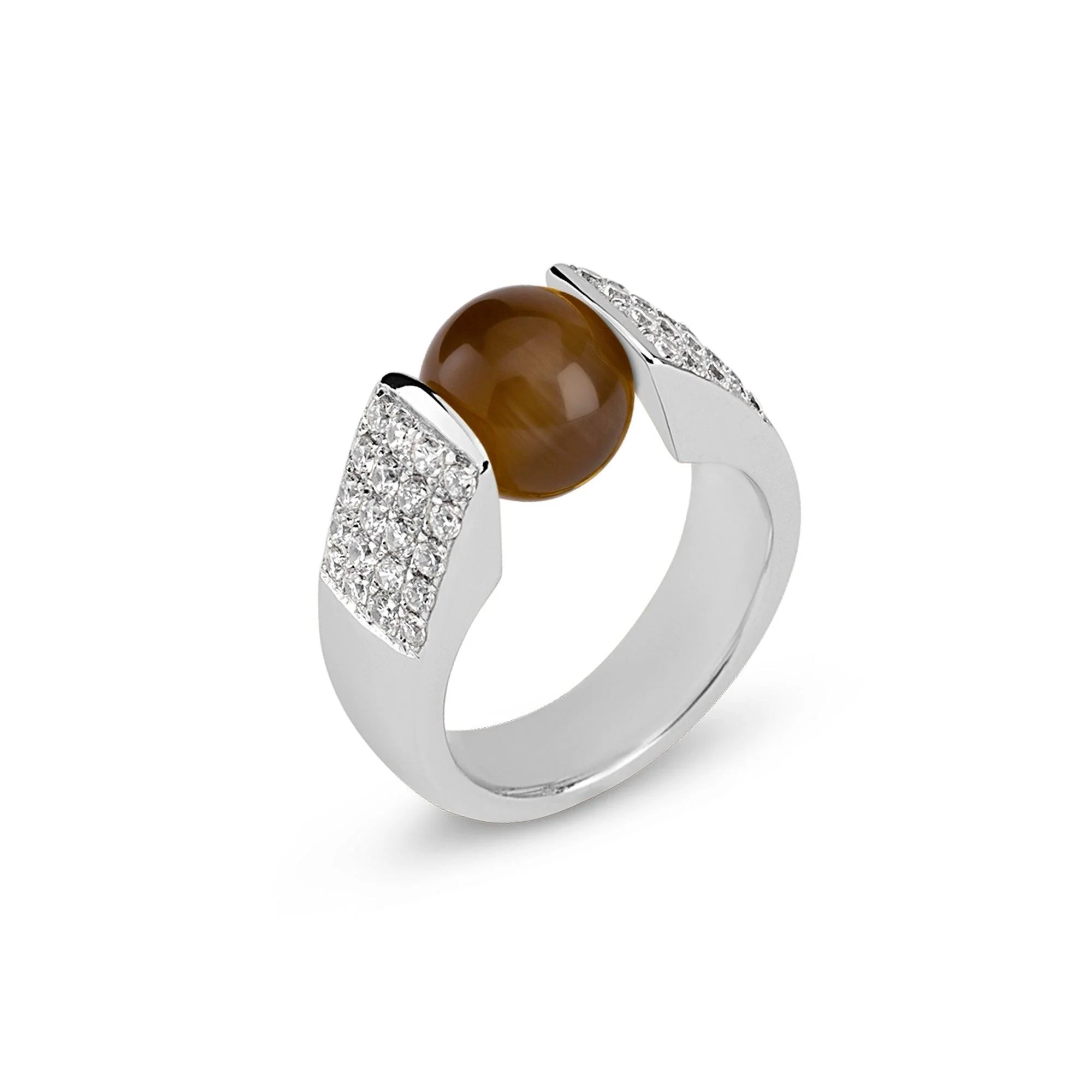 Melano Cateye Cat CZ Ring