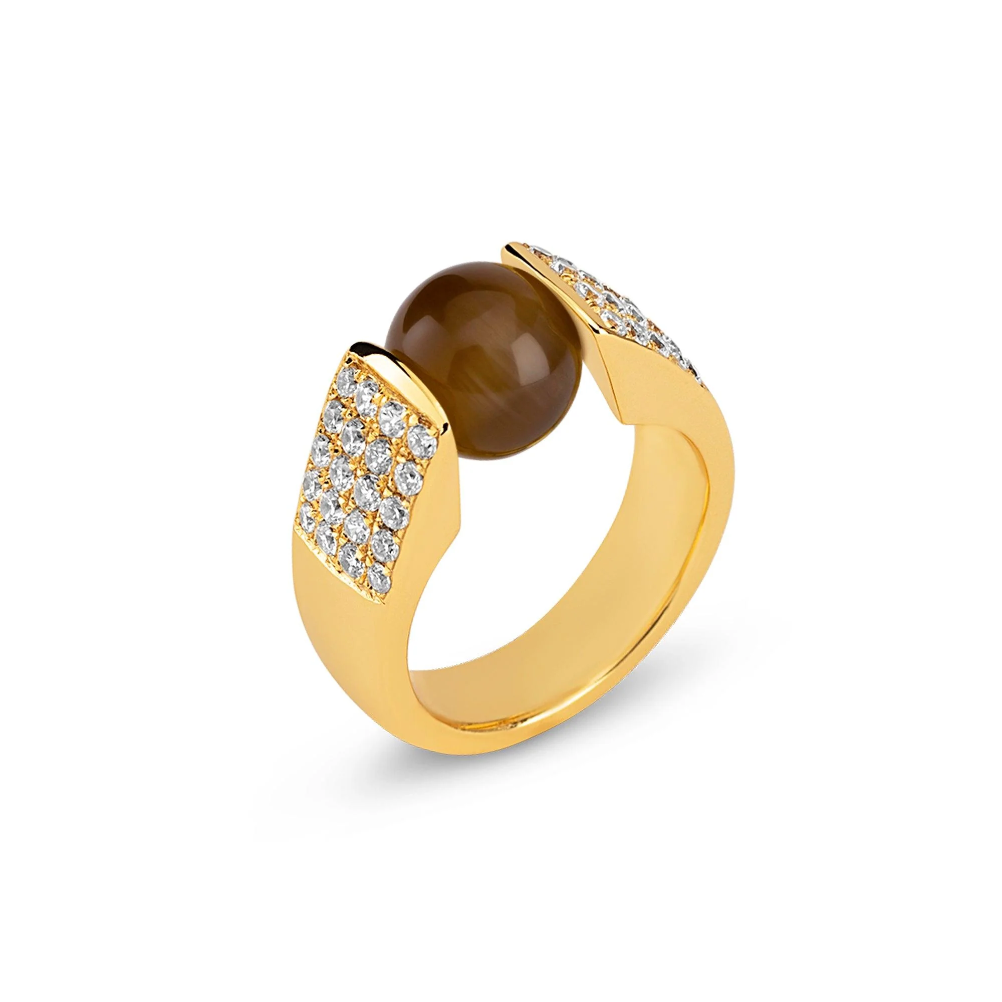 Melano Cateye Cat CZ Ring - Image 2