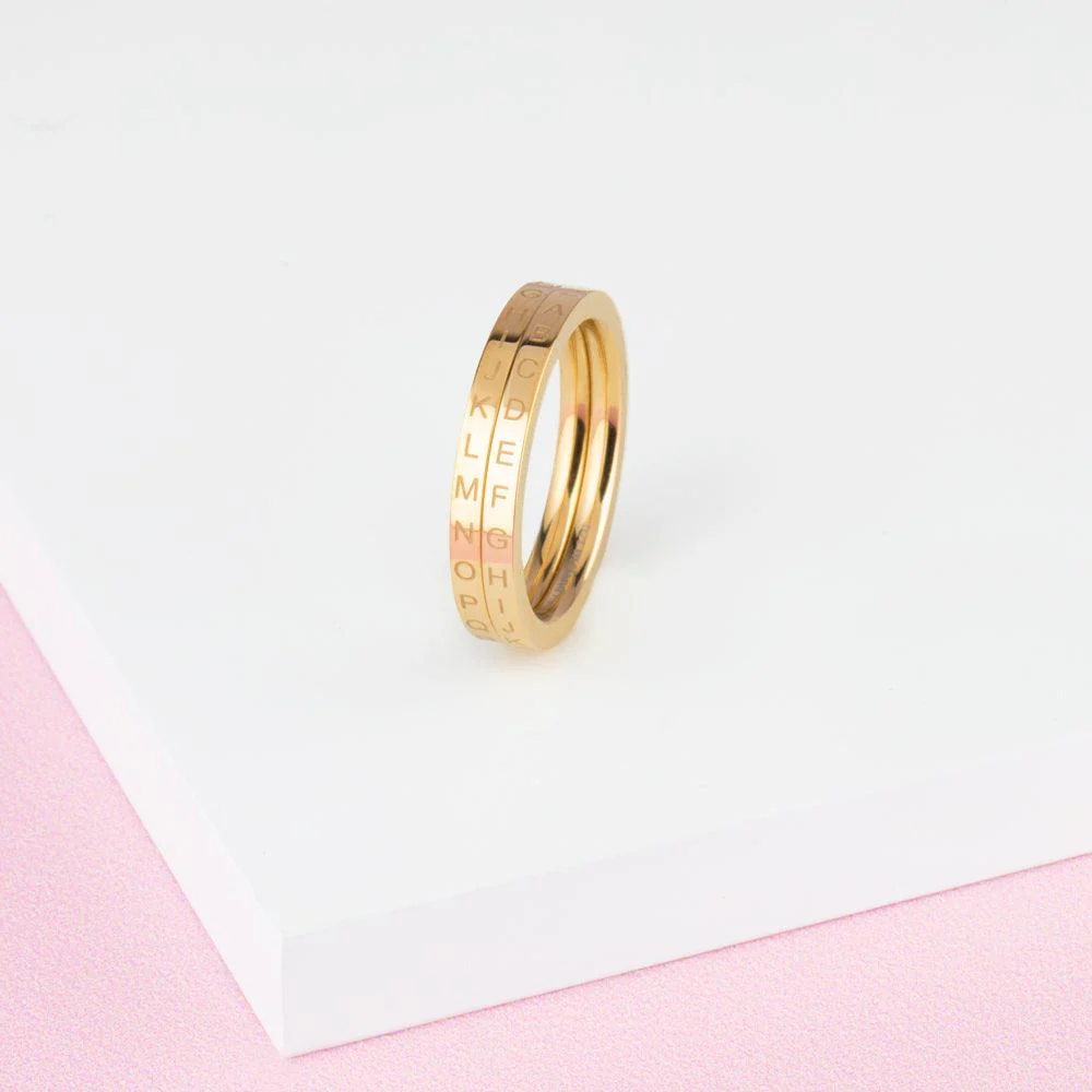 Melano Friends Initials Ringen Set
