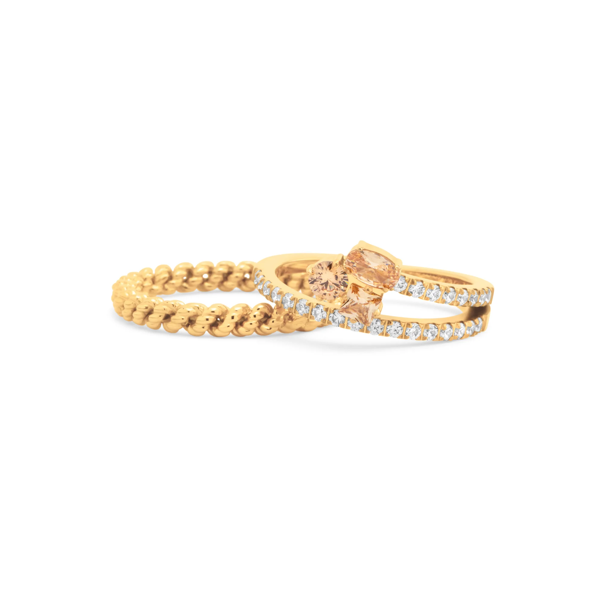 Melano Friends & Twisted Sandy Dream Ringen Set - Image 2