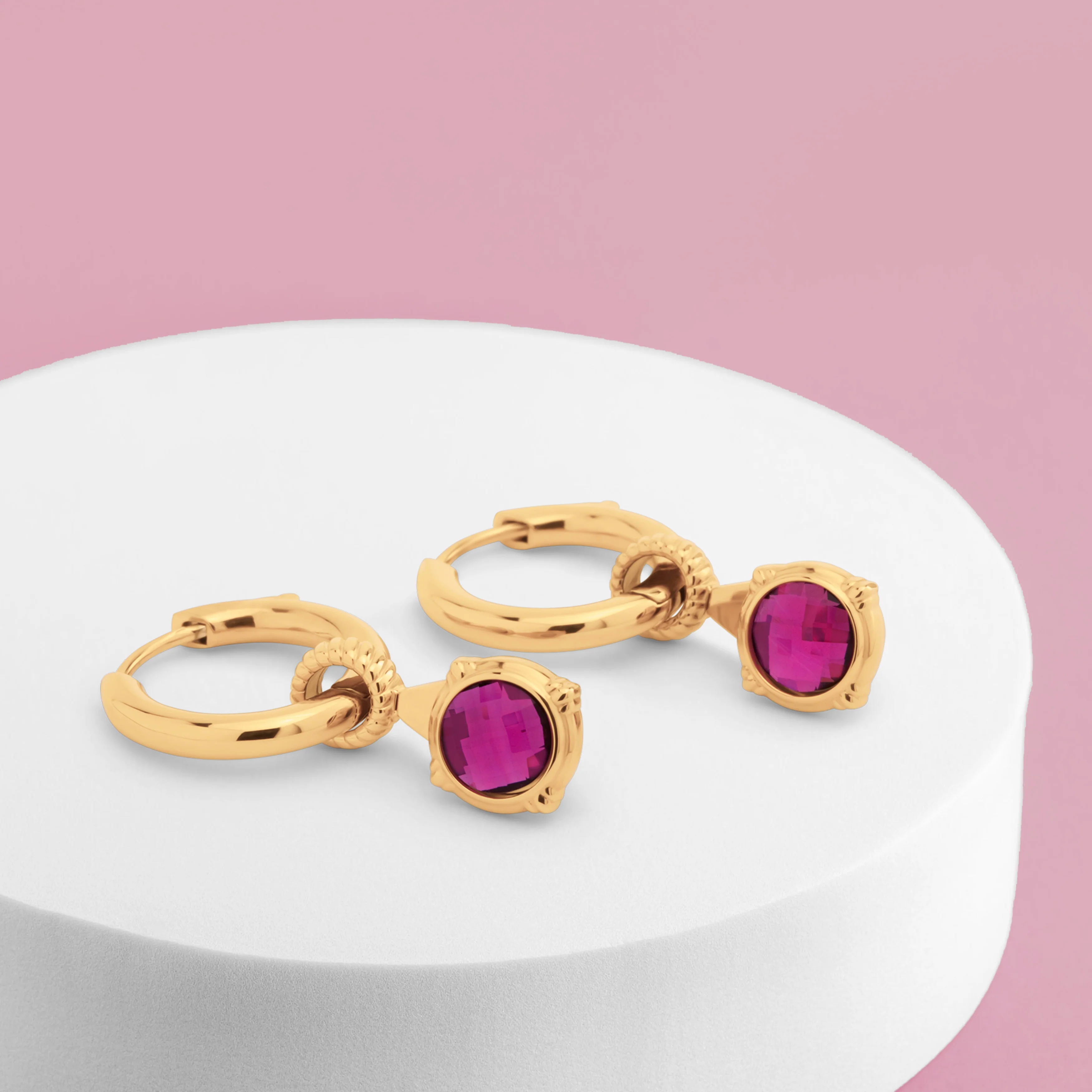 Melano Friends & Vivid Purple Disco Oorbellen Set