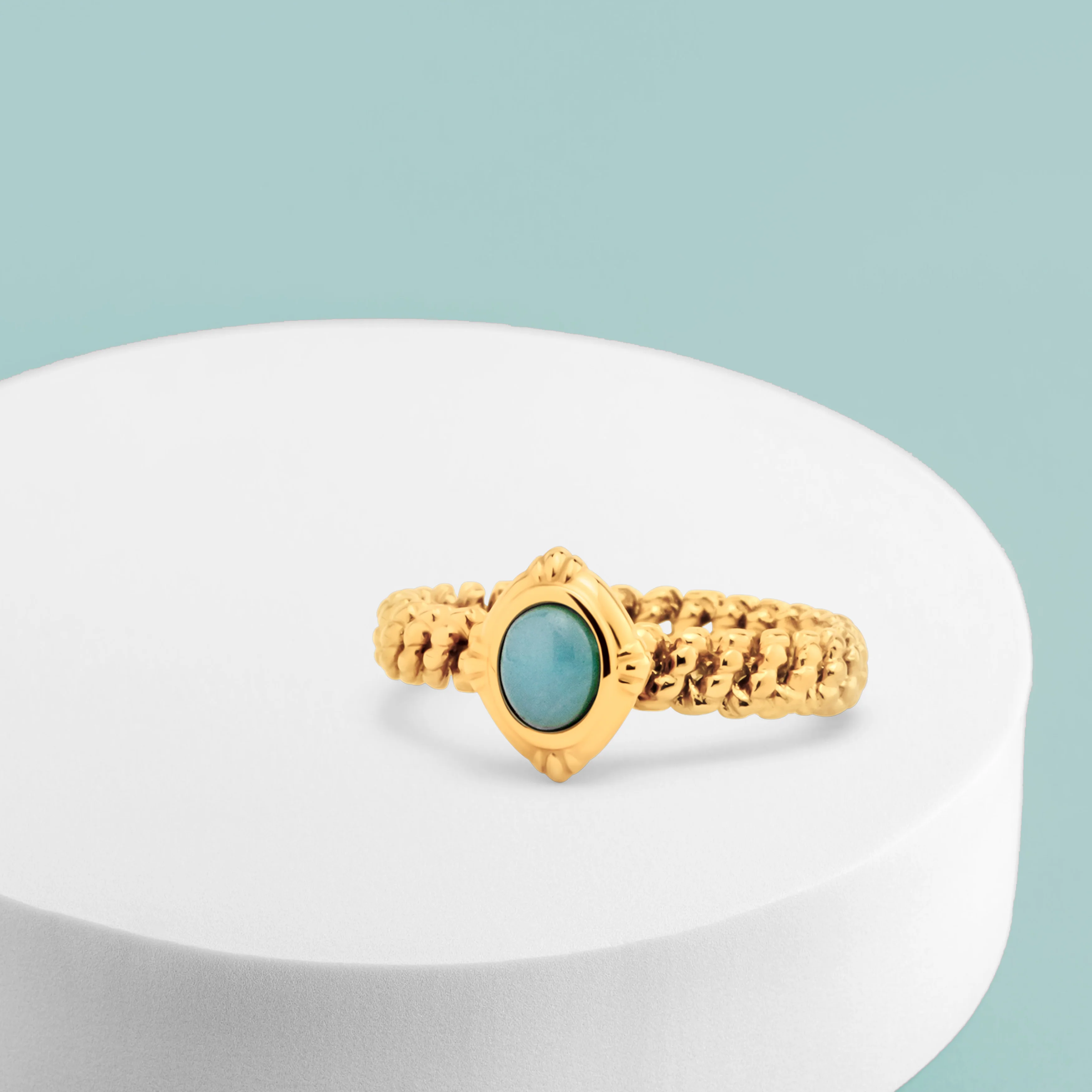Melano Twisted Aqua Dream Ring Set