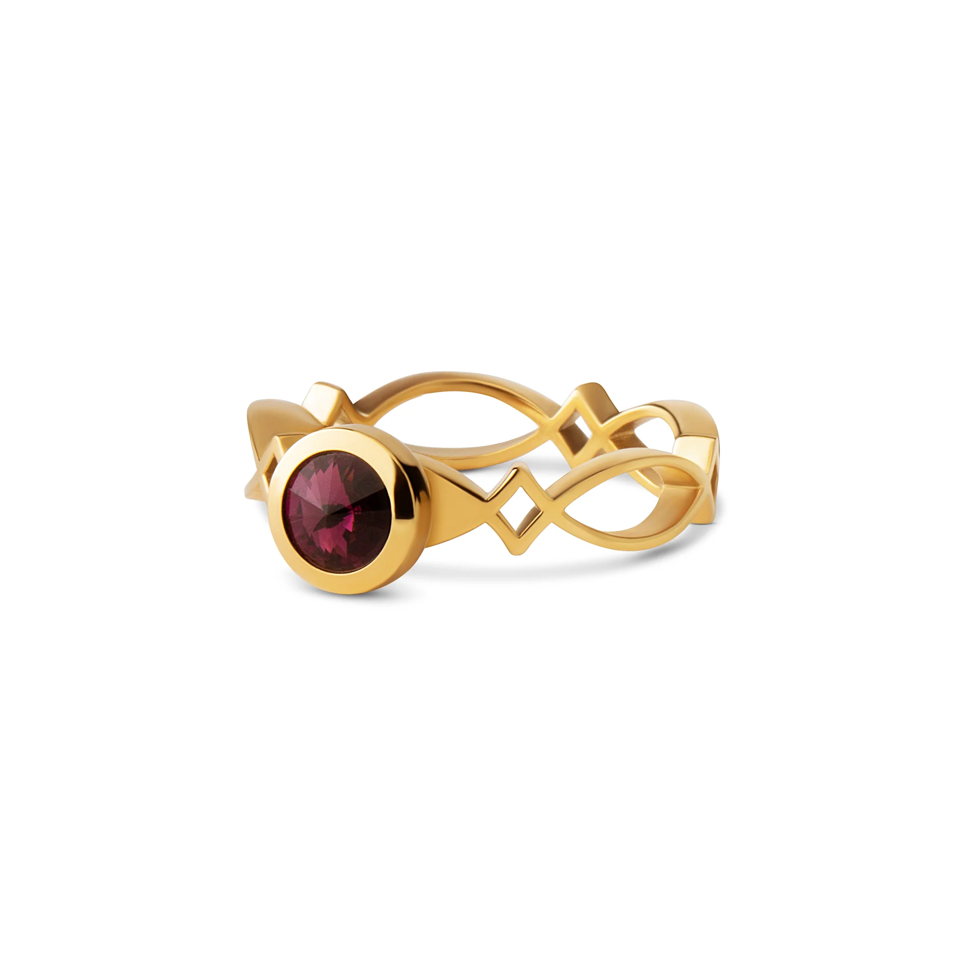 Melano Twisted Autumn Sunburst Ring Set - Image 2