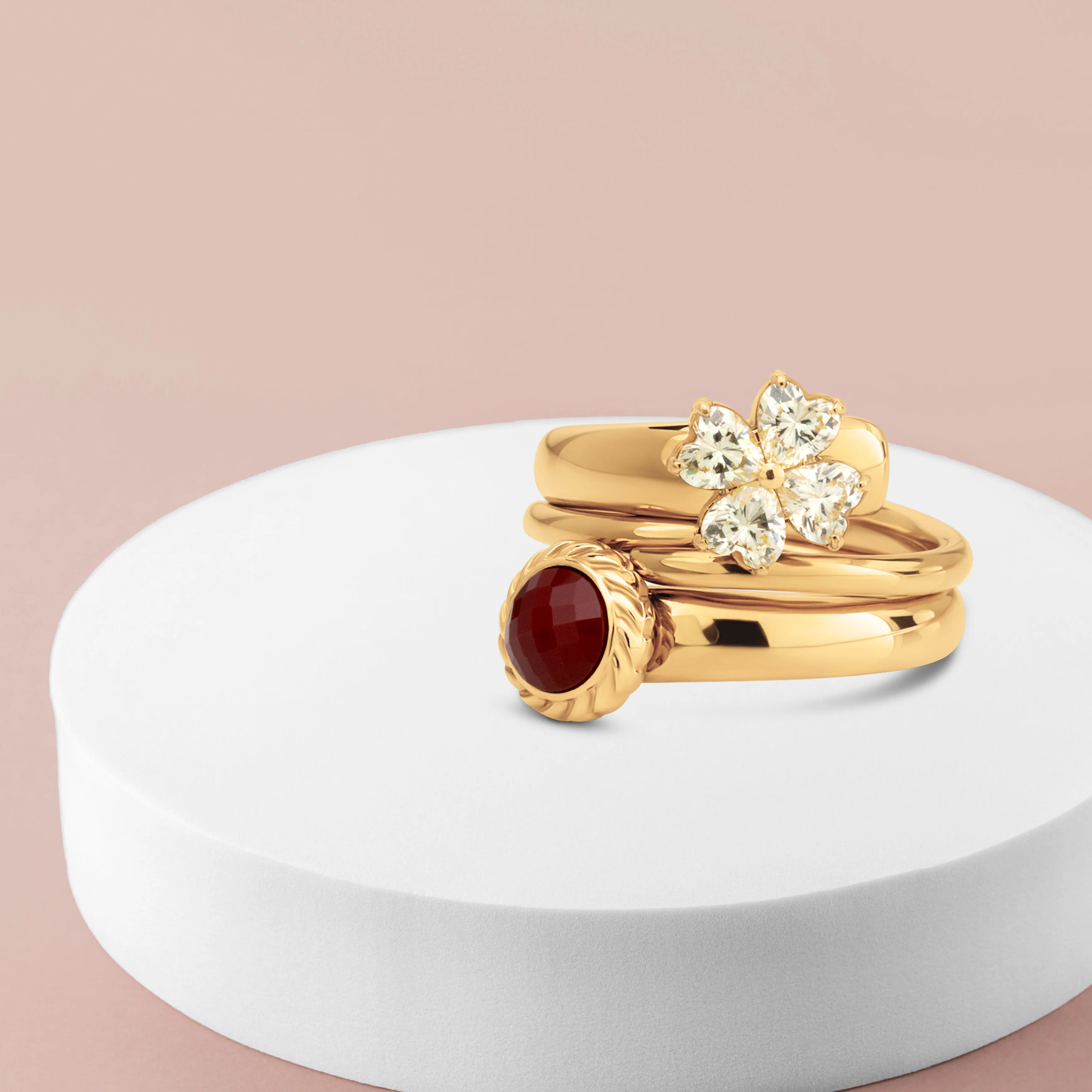Melano Twisted Autumn Whisper Ringen Set