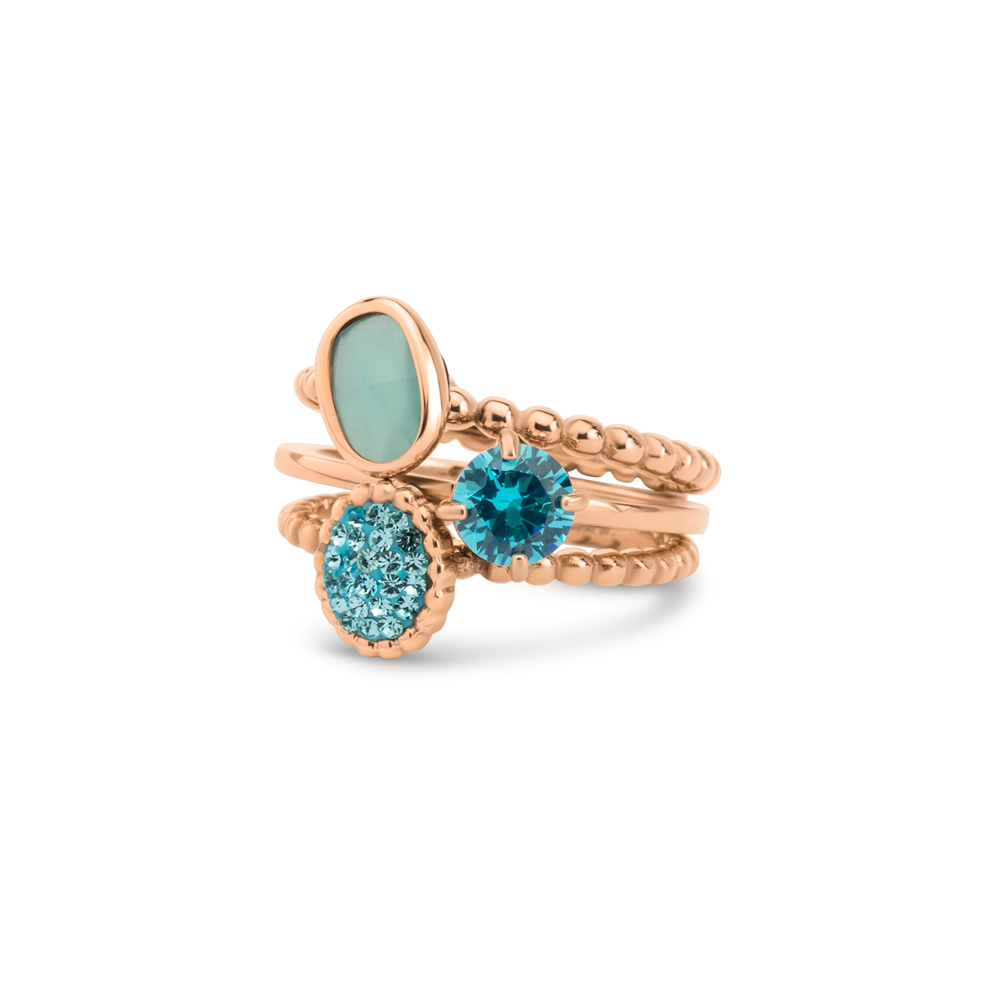 Melano Twisted Beachy Glow Ringen Set - Image 3