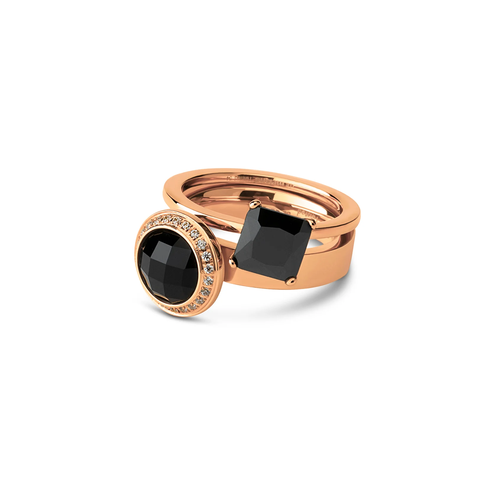 Melano Twisted Black Glitter Ringen Set - Image 3