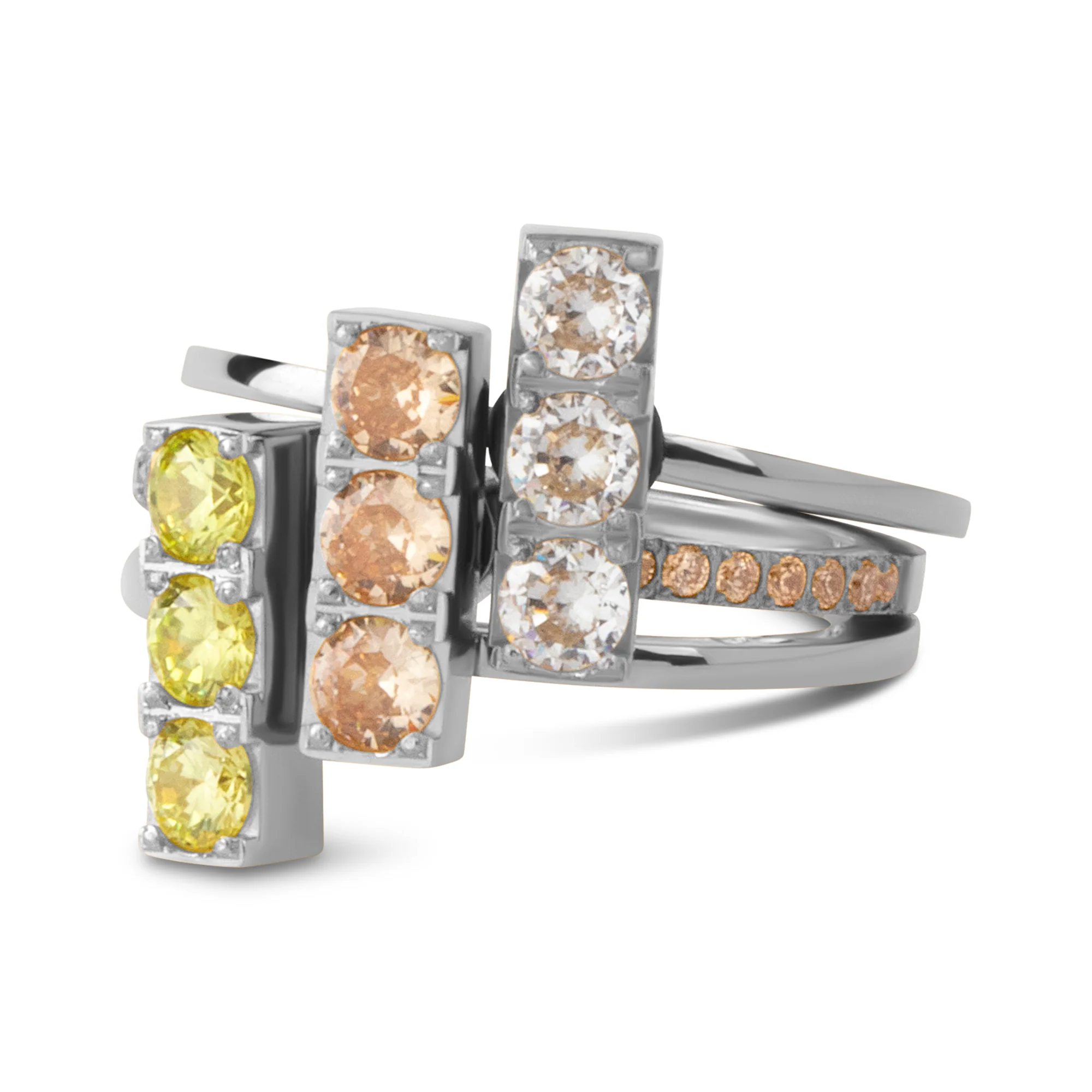 Melano Twisted Bloomy Sparkle Ringen Set - Image 4