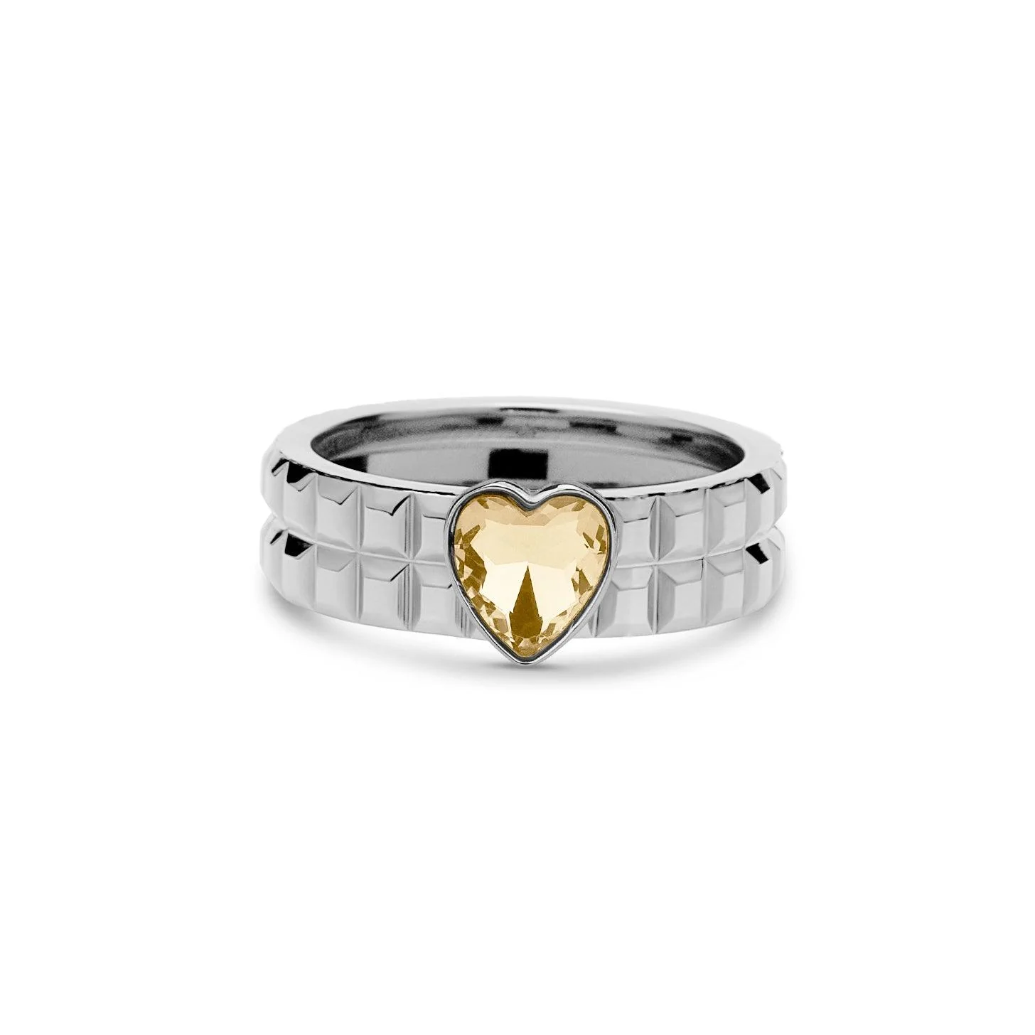 Melano Twisted Chocolate Heart Ring Set - Image 3