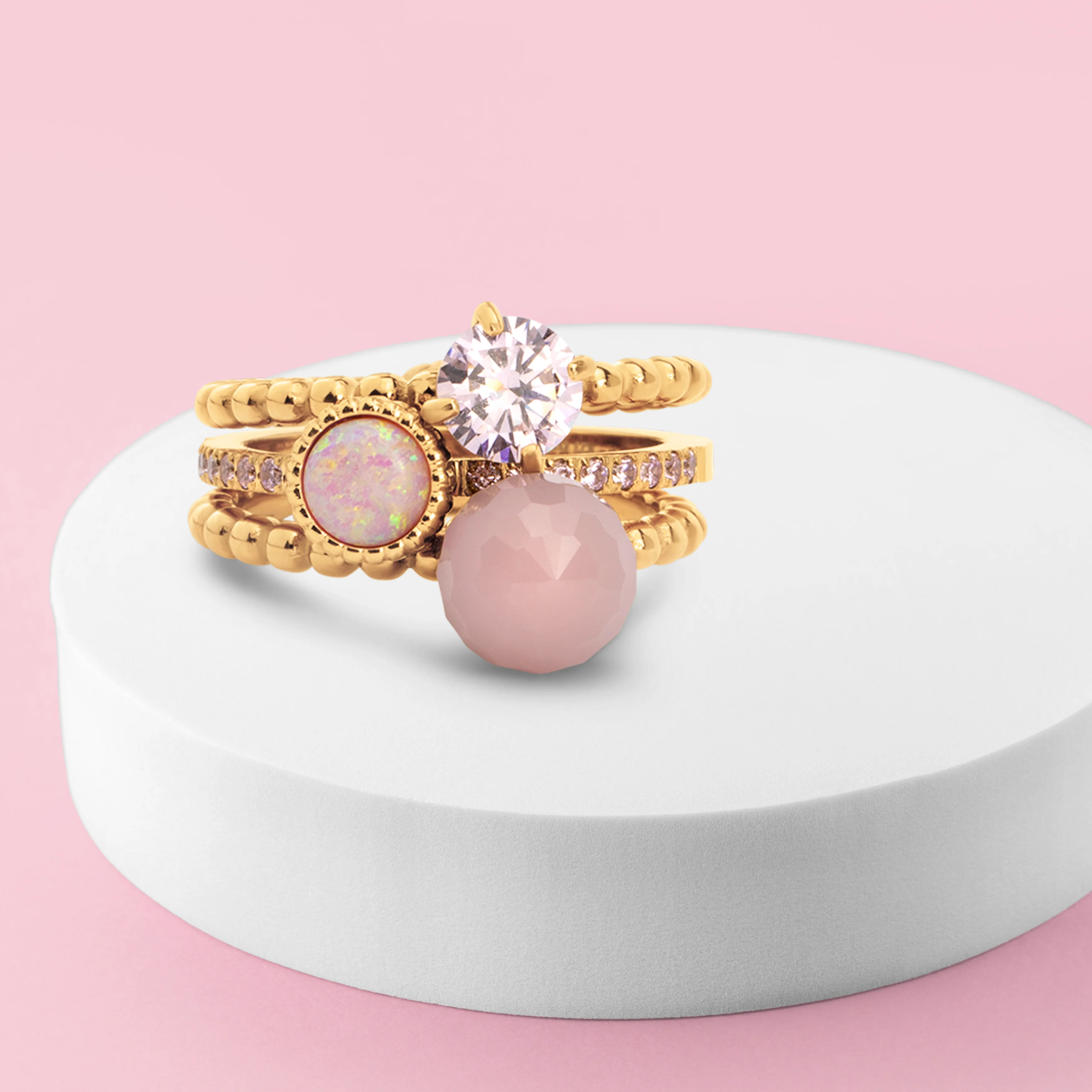 Melano Twisted Fit & Fab Ringen Set