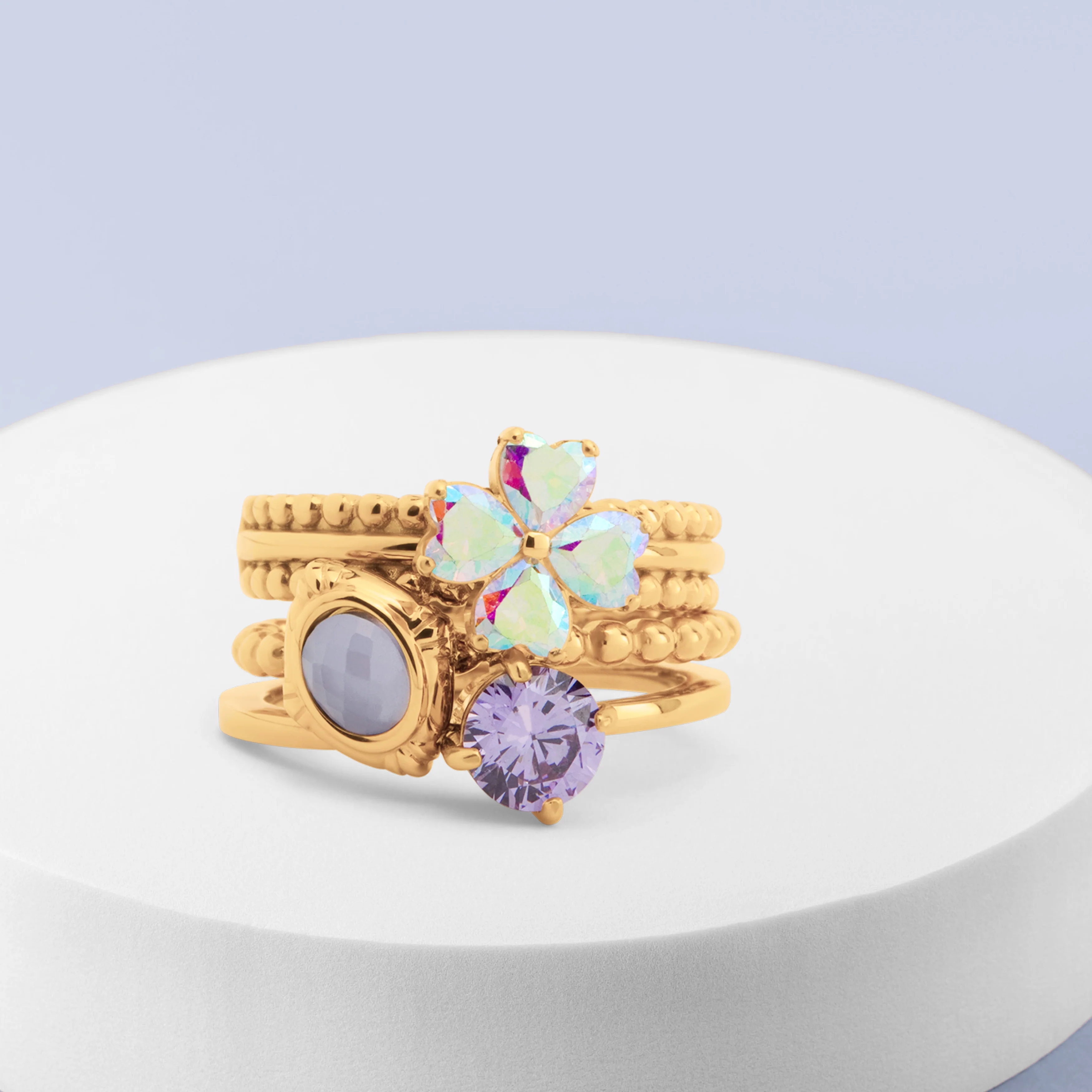 Melano Twisted Lilac Disco Ringen Set