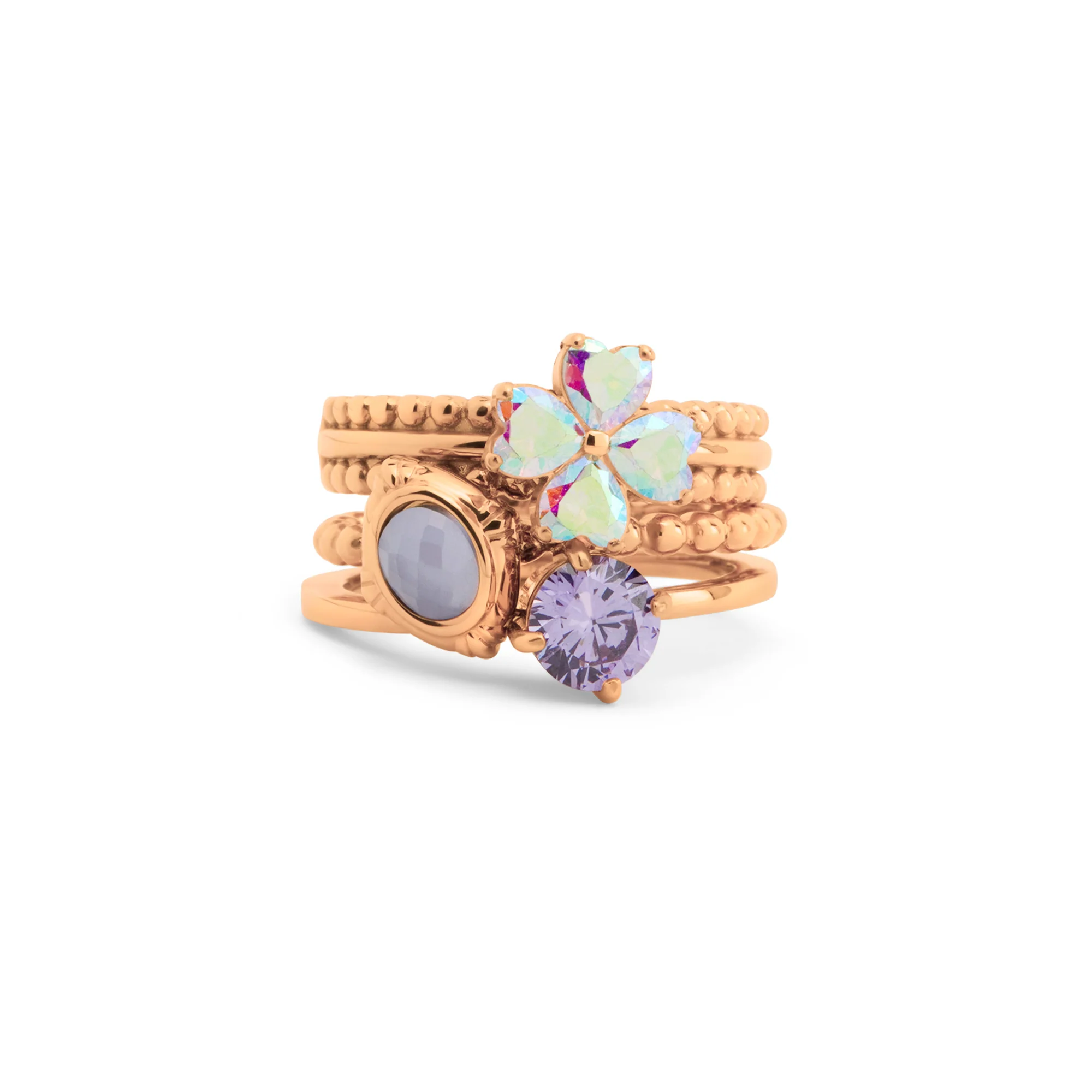 Melano Twisted Lilac Disco Ringen Set - Image 3