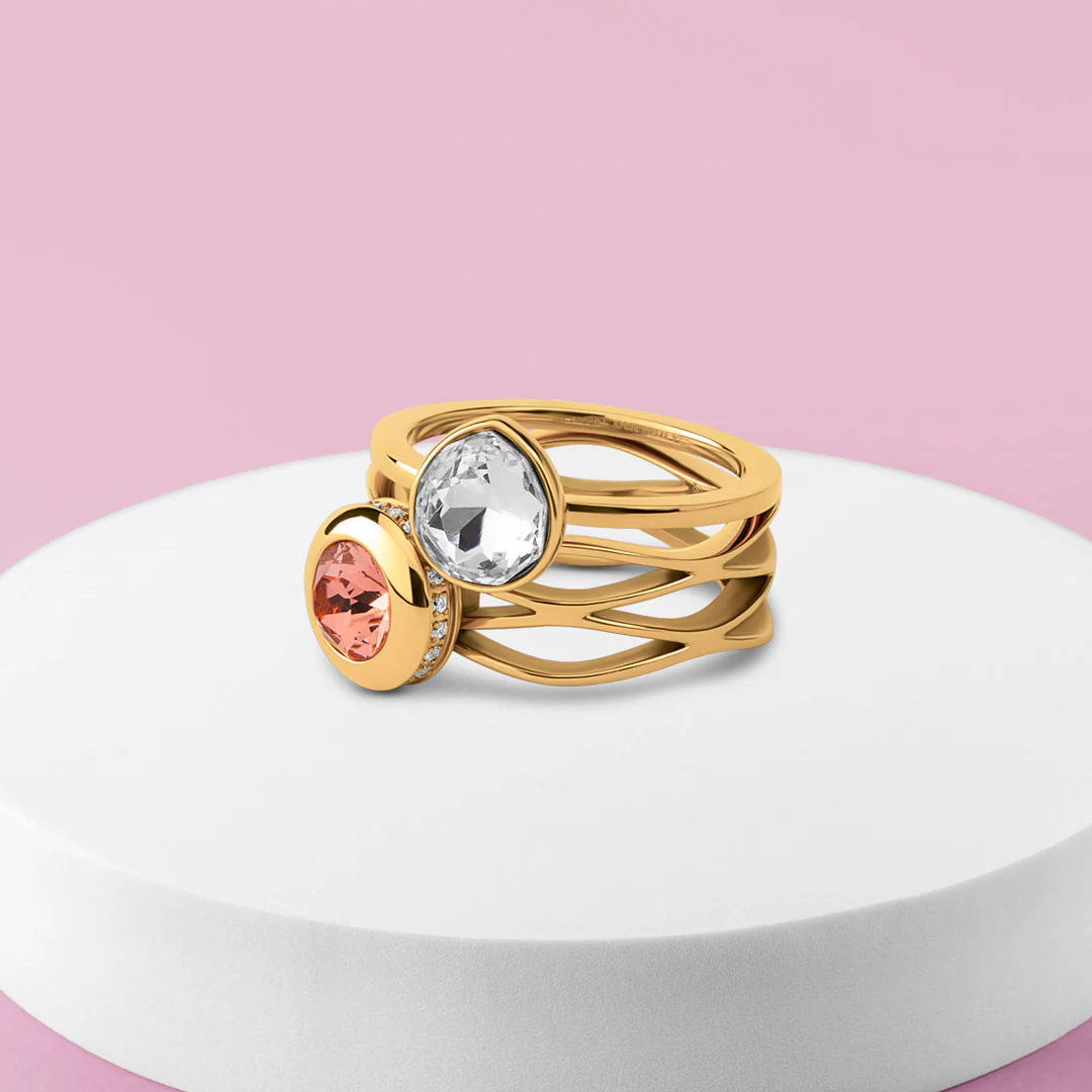 Melano Twisted Shiny Side Ringen Set