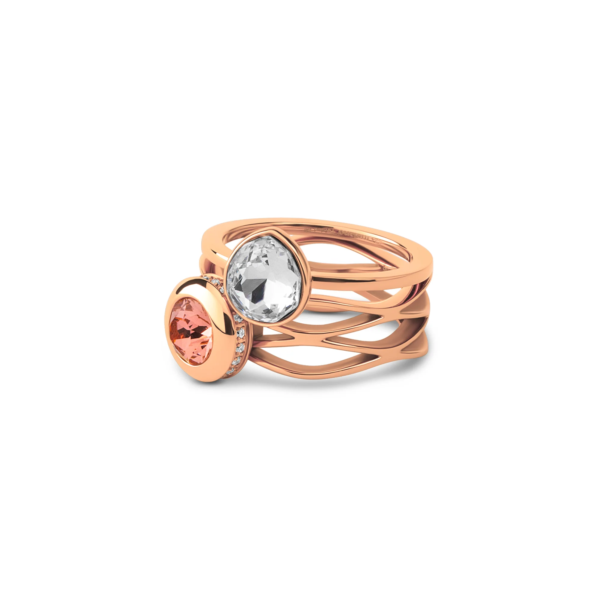 Melano Twisted Shiny Side Ringen Set - Image 2