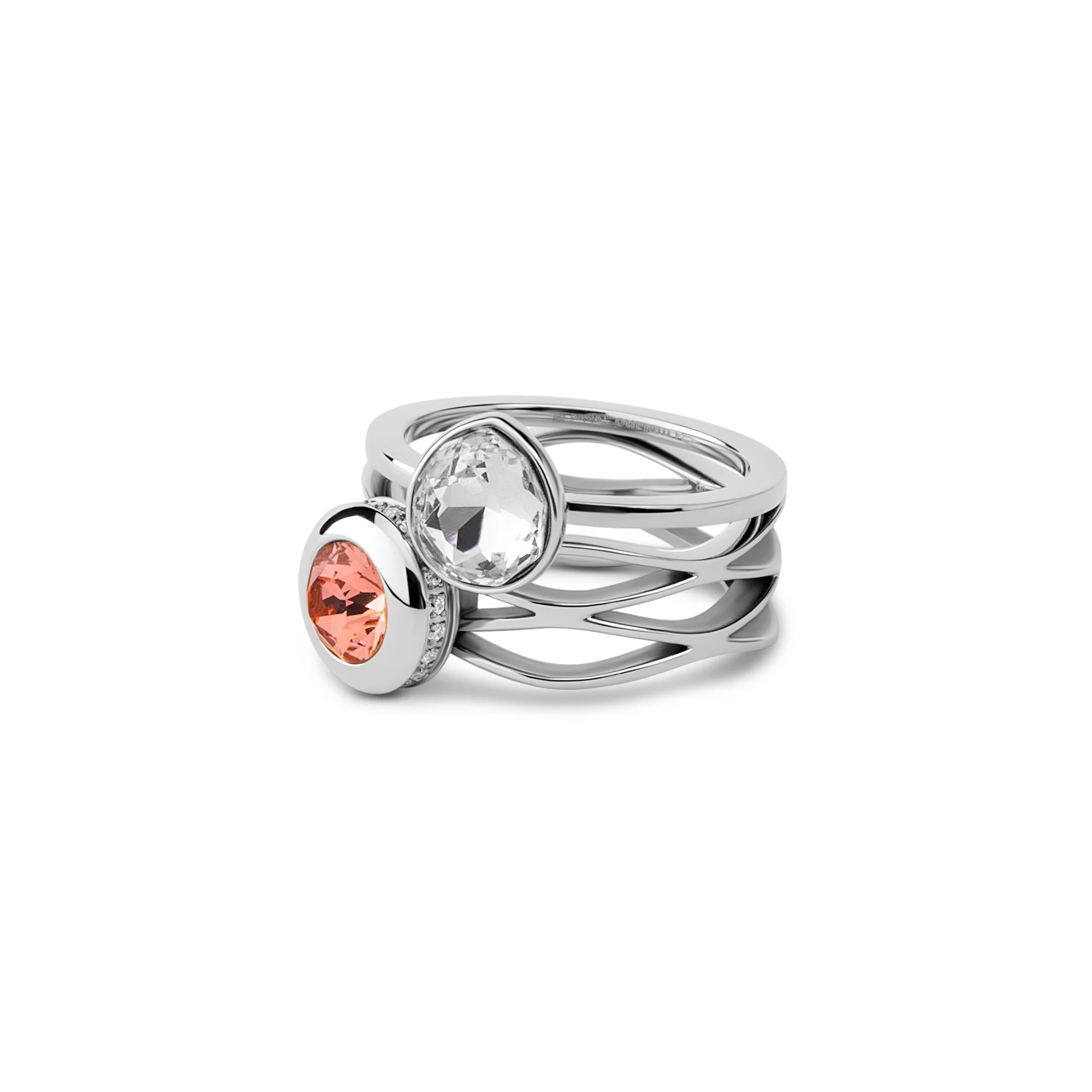Melano Twisted Shiny Side Ringen Set - Image 3