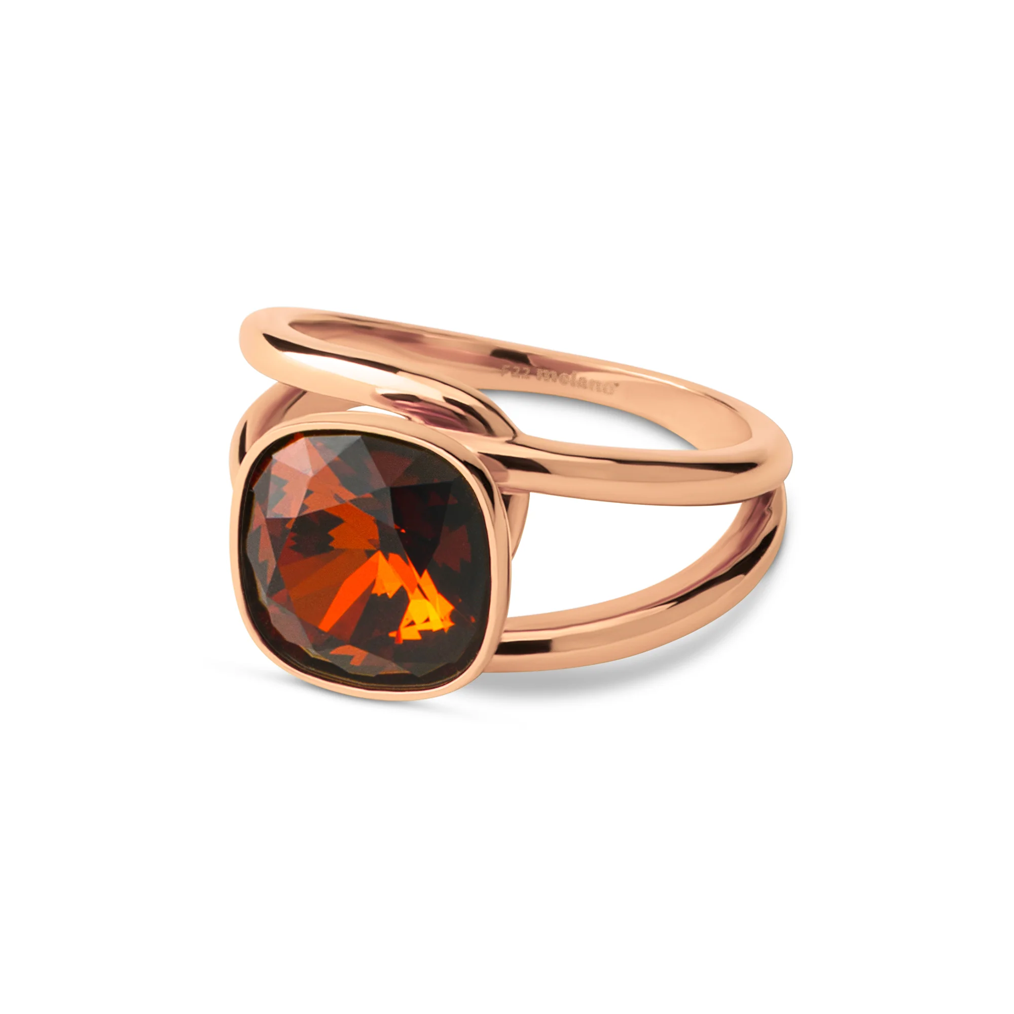 Melano Twisted Smoky Wood Ring Set - Image 4