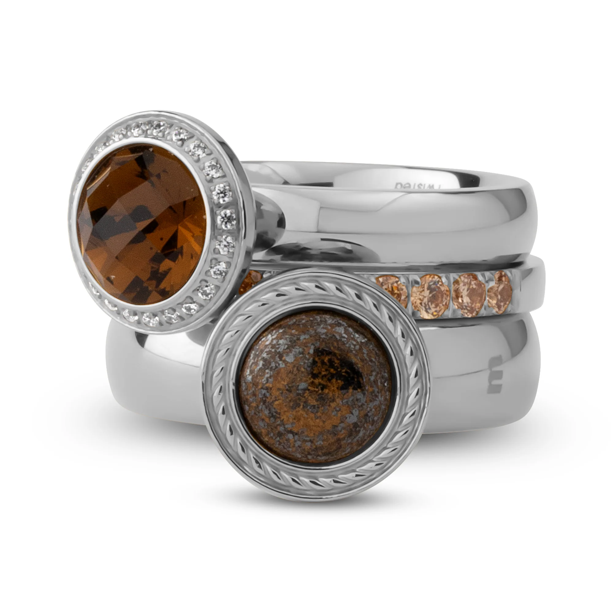 Melano Twisted & Vivid & Friends Golden Gallery Ringen Set - Image 4