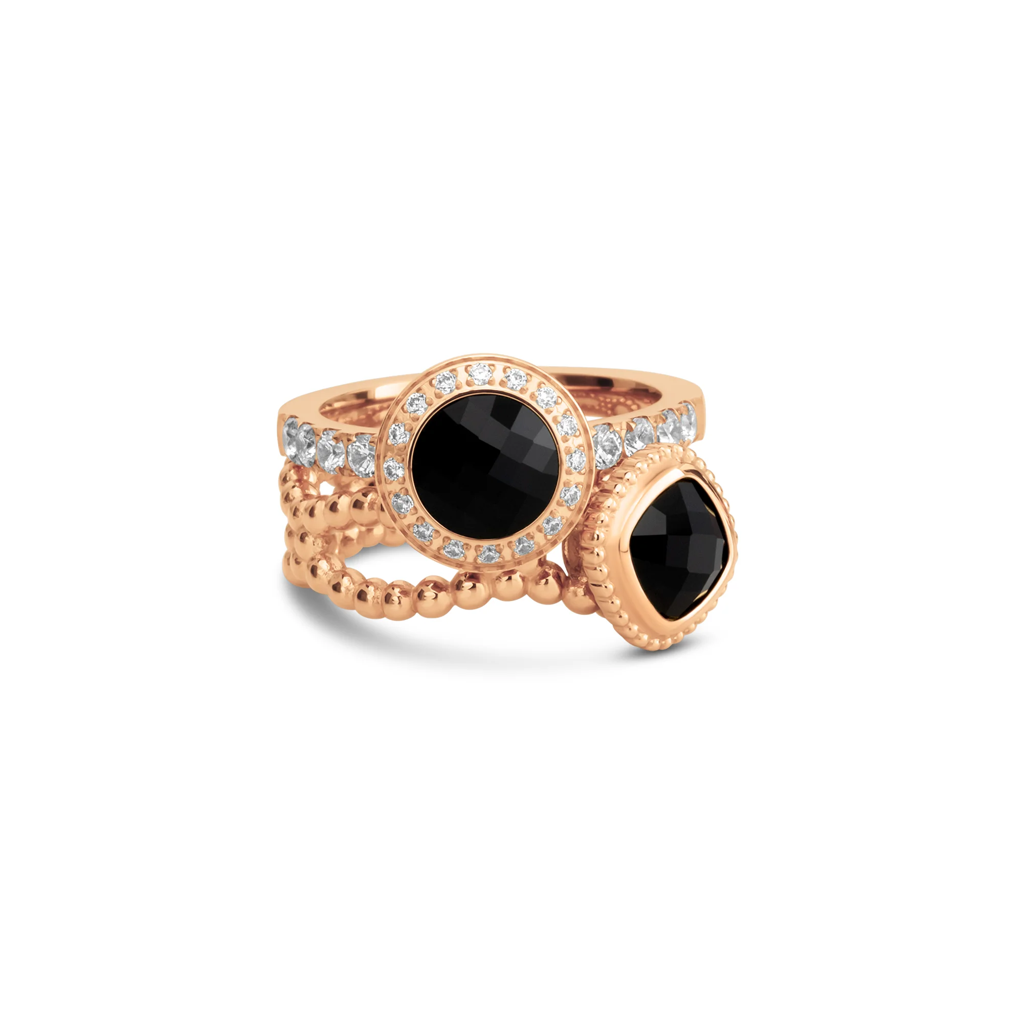 Melano Twisted & Vivid Golden Flare Ringen Set - Image 3