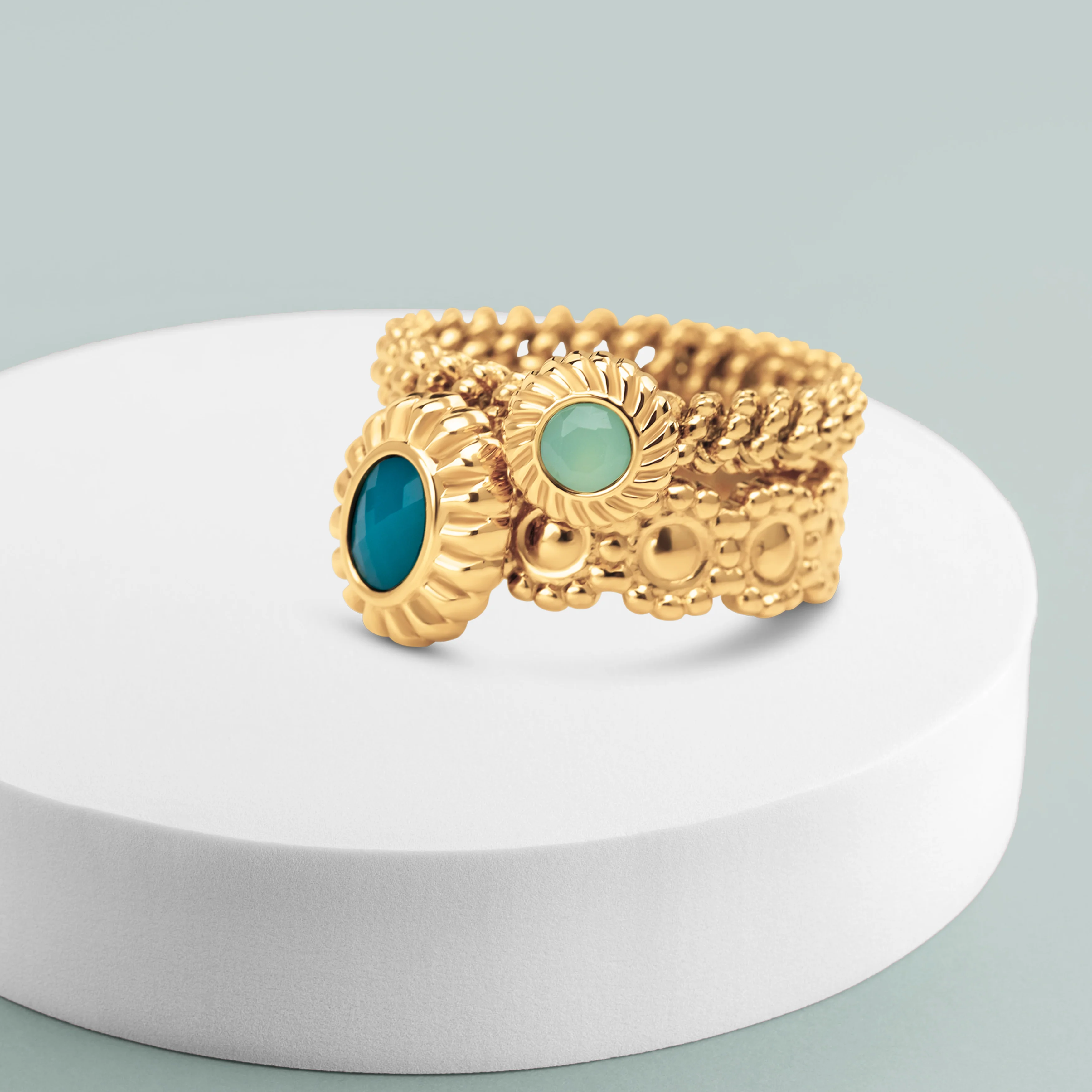 Melano Twisted & Vivid Green Grass Ringen Set